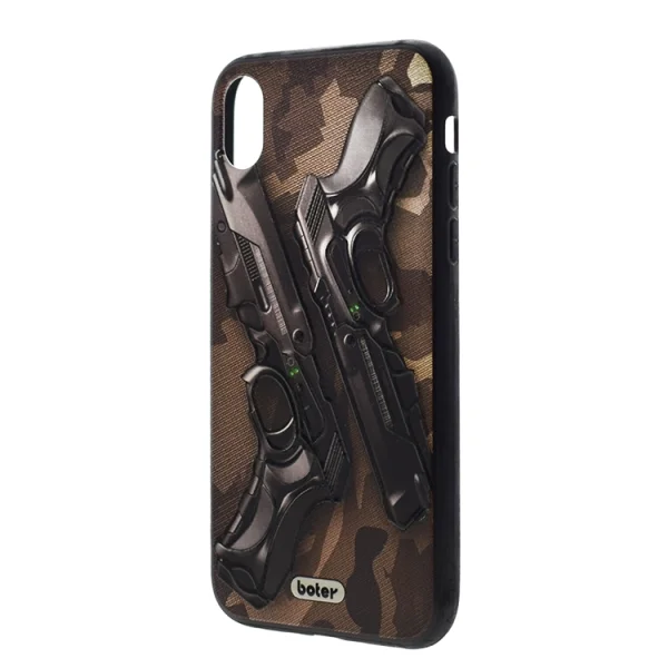 Plastic back cover Boter for iPhone XR (6.1), Guns 2