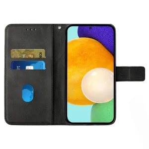Wallet Case Lines for Samsung Galaxy A53 5G, black 5