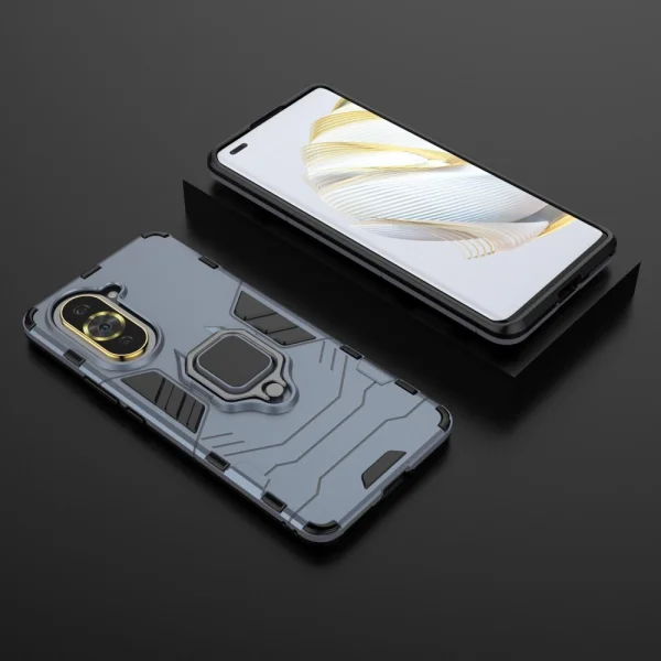 Удароустойчив Калъф Hybrid Cover за Huawei nova 10 Pro 4G, Ring Holder, Син 3