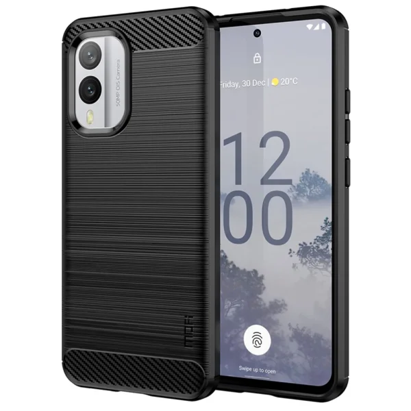 MOFI Carbon Silicone Case for Nokia X30 5G, Black 1