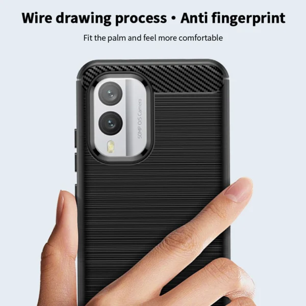 MOFI Carbon Silicone Case for Nokia X30 5G, Black 5