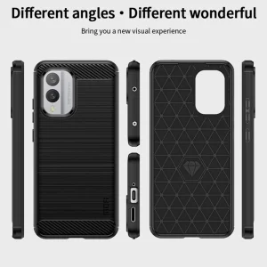 MOFI Carbon Silicone Case for Nokia X30 5G, Black 6