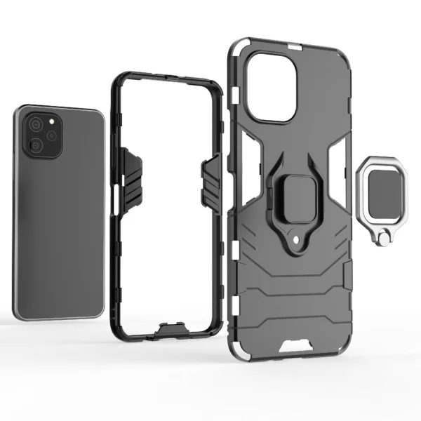 Удароустойчив Калъф Hybrid Cover за Huawei nova Y61 4G, Черен 5