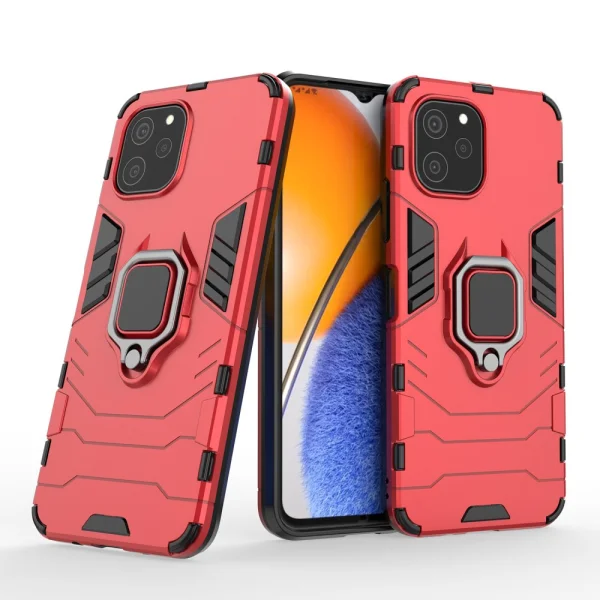 Shockproof Kickstand Case for Huawei nova Y61 4G, Red 2