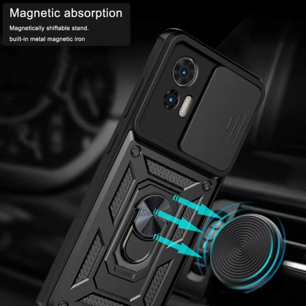 Shockproof Slide Camera case for Motorola Edge 30 Neo 5G / Edge 30 Lite, Black 4