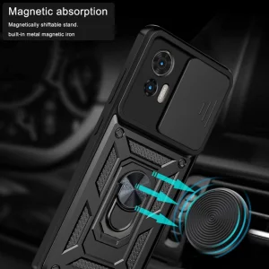 Shockproof Slide Camera case for Motorola Edge 30 Neo 5G / Edge 30 Lite, Black 4