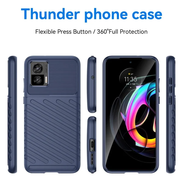 Силиконов калъф Thunder за Motorola Edge 30 Neo 5G, Син 2