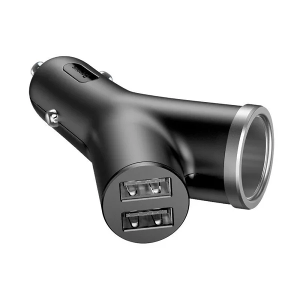 Зарядно за кола Baseus Y,40W, CALL-YX01, 3.4A, 2 x USB, с порт за запалка, Черен 2