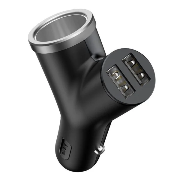 Зарядно за кола Baseus Y,40W, CALL-YX01, 3.4A, 2 x USB, с порт за запалка, Черен 6