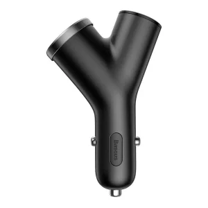 Зарядно за кола Baseus Y,40W, CALL-YX01, 3.4A, 2 x USB, с порт за запалка, Черен