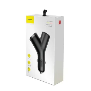 Зарядно за кола Baseus Y,40W, CALL-YX01, 3.4A, 2 x USB, с порт за запалка, Черен 5