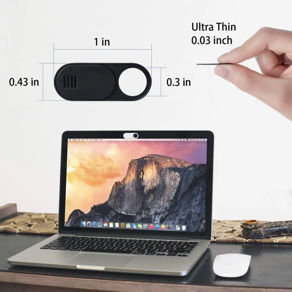 Webcam Cover for Laptop or Phone Camera Slider, 1 pc, Black 3