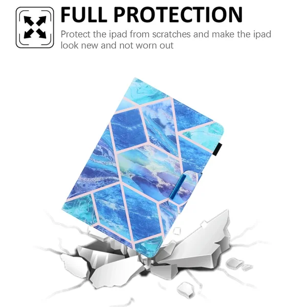 Leather Folio Case for Tablet 10-inch, Blue Butterflies 2