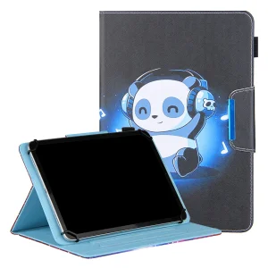 Leather Folio Case for Tablet 10-inch, Panda