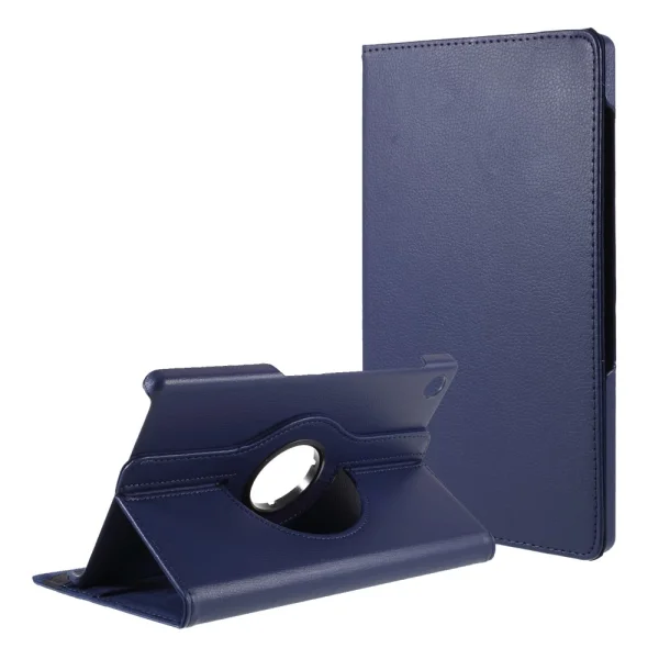 Litchi Texture Folio Case for Lenovo Tab M10 TB-X306X, Dark Blue 1