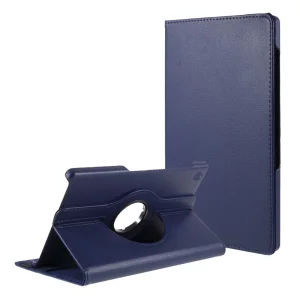Litchi Texture Folio Case for Lenovo Tab M10 TB-X306X, Dark Blue