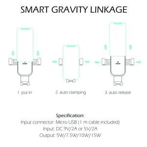 Стойка за кола SWISSTEN, Wireless Car, 15W S-GRIP GW1-AV5 4