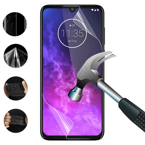 Anti-Shock Hydrogel Protector for Motorola Moto One Zoom, front shell 1
