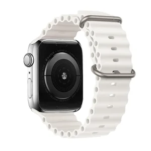 Силиконова каишка Silicone Loop за Apple Watch 42/44/45/49mm, бял