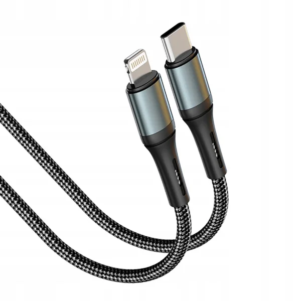 Cable PRESTICO T10, Type C to Lightning, 30W, PD, 1m, Black 3