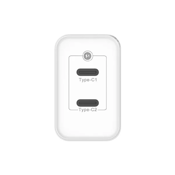 Зарядно 220V Prestico F16, 2xUSB-C, PD, 40W, Бял 4