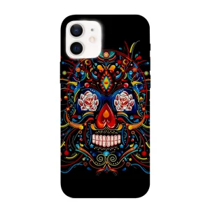 Фолио протектор за гърба на Iphone 12/12 Pro, Цветен череп 3D