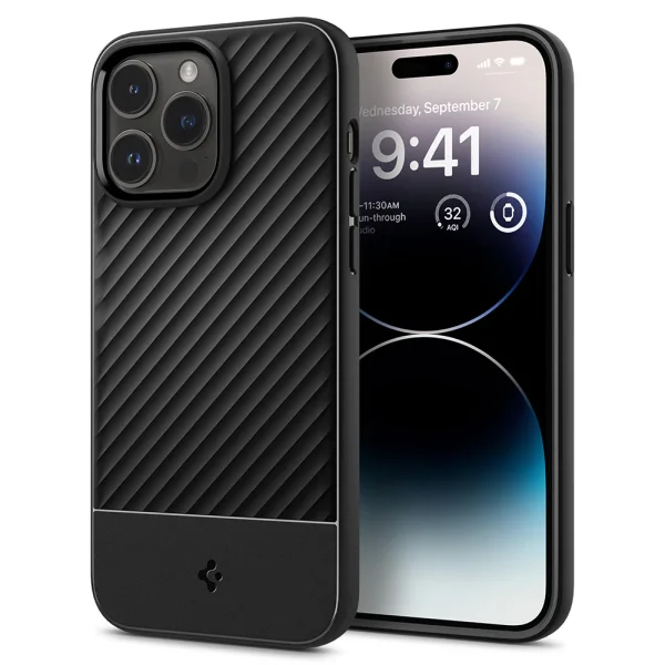 Spigen Core Armor Case for iPhone 14 Pro Max, Matte, ACS04634, 8809811861884, Black 1