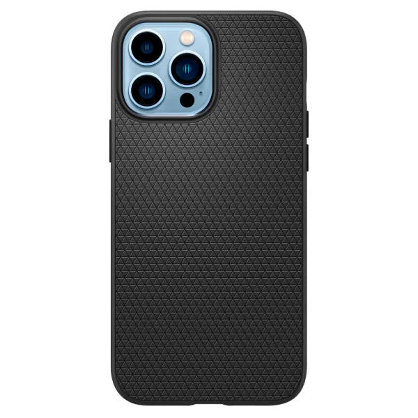 Удароустойчив Калъф Spigen Liquid Air за iPhone 13 Pro Max, Матов, ACS03201, Matte, Черен 2