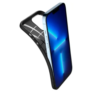 Удароустойчив Калъф Spigen Liquid Air за iPhone 13 Pro Max, Матов, ACS03201, Matte, Черен 5