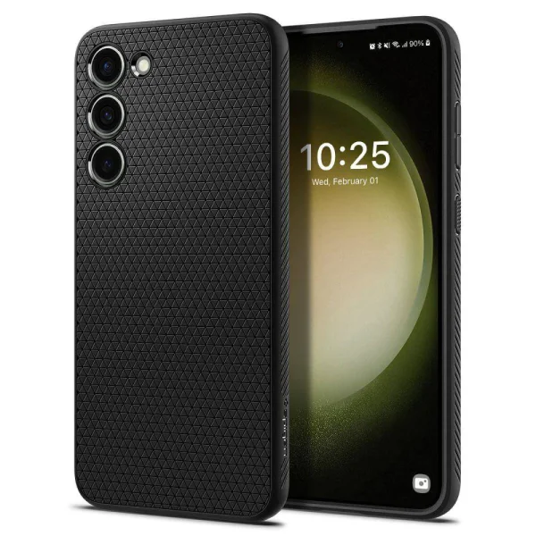 Shockproof Case Spigen Liquid Air for Samsung Galaxy S23, ACS05712, Matte, Black 1