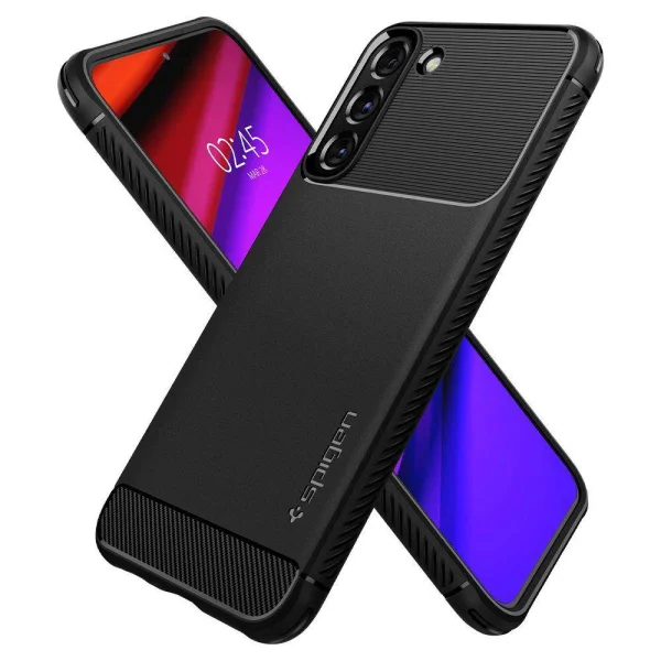 Калъф Spigen Rugger Armor за Samsung Galaxy S22, Матов, ACS03986, 8809811856033, Черен 5