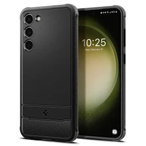 Spigen Rugger Armor Case for Samsung Galaxy S23, Matte, ACS05711, 8809896741088, Black