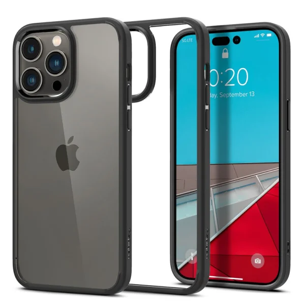 Shockproof case Spigen Ultra Hybrid for iPhone 14 Pro Max, ACS04817, Matte, Black 1