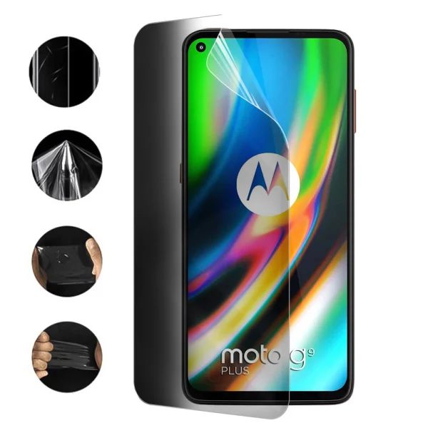 Hydrogel protector Privacy for Motorola Moto G9, front shell 1