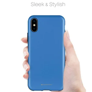 Shockproof Back Cover Mercury SKINNY for iPhone XS Max, Blue 4