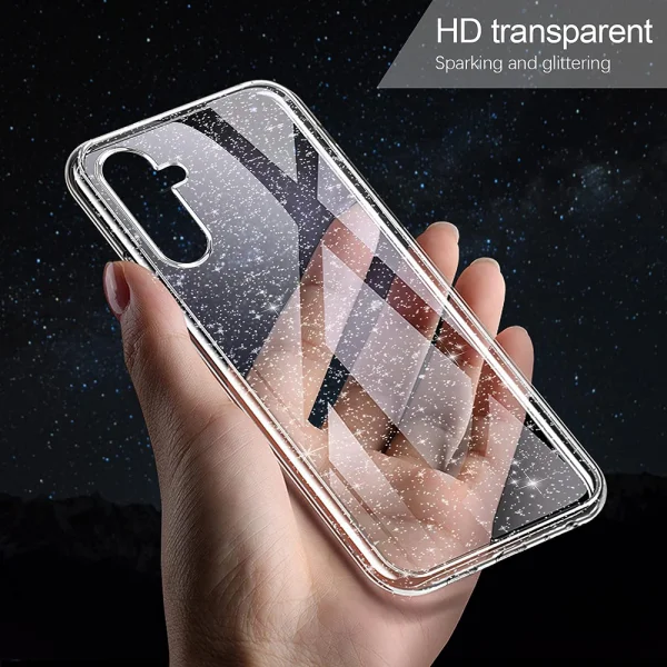 Силиконов калъф Crystal Glitter за Samsung Galaxy A34 5G, прозрачен 3