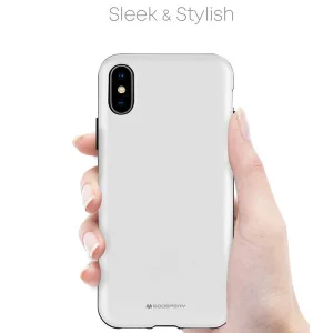 Удароустойчив Гръб Mercury SKINNY за iPhone XS Max, Сребрист 4