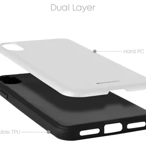 Удароустойчив Гръб Mercury SKINNY за iPhone XS Max, Сребрист 3