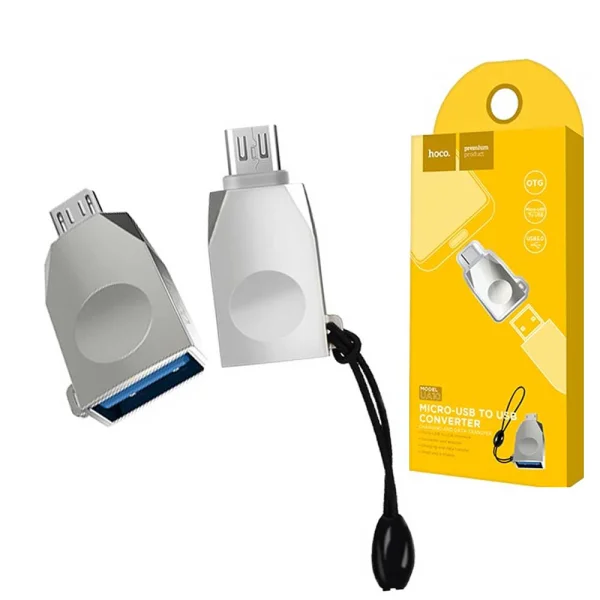Адаптер HOCO UA10 OTG, USB to micro USB, сребрист 4