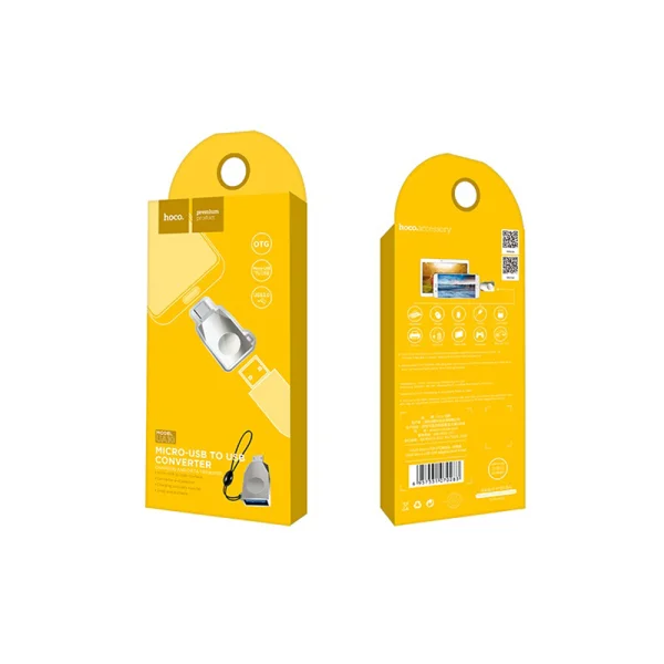 Адаптер HOCO UA10 OTG, USB to micro USB, сребрист 2
