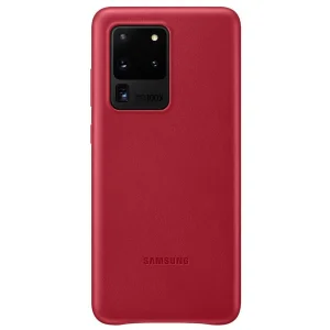 Калъф Samsung за Samsung Galaxy S20 Ultra, Leather Cover, 8806090266041, Червен