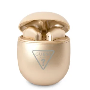 Слушалки Guess True Wireless Triangle Logo BT5.2, GUTWST82TRD, Златист, TWS, 3666339099381