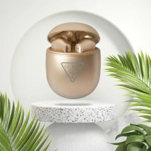 Guess True Wireless Triangle Logo BT5.2 Earphones, GUTWST82TRD, Gold, TWS, 3666339099381 3