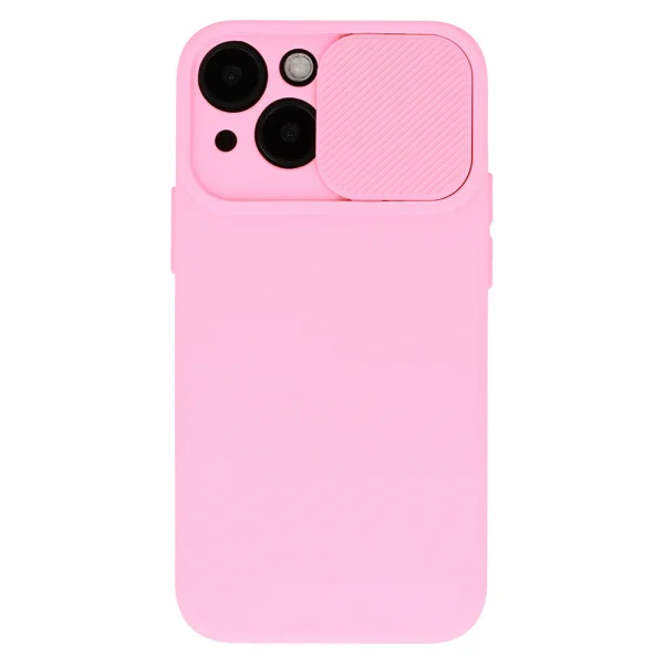 Silicone case Camshield Soft for iPhone 14, Light Pink 5