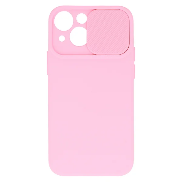 Silicone case Camshield Soft for iPhone 14, Light Pink 2