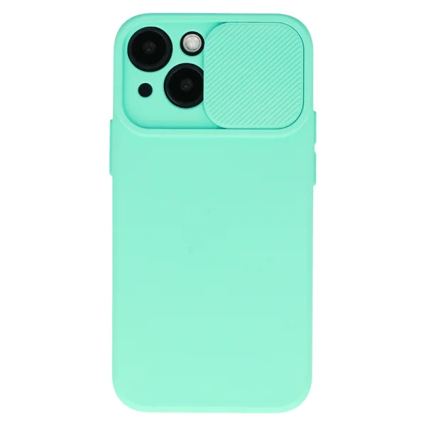 Силиконов калъф Camshield Soft за iPhone 14, Мента 2