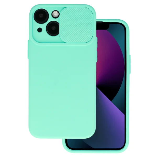 Силиконов калъф Camshield Soft за iPhone 14, Мента 1