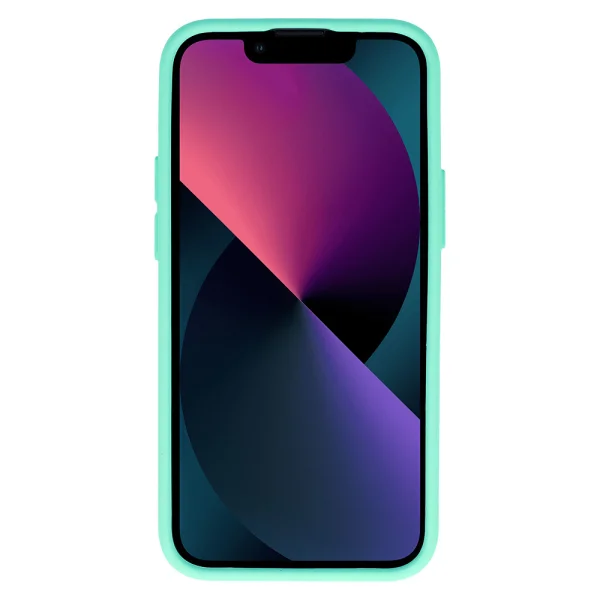 Силиконов калъф Camshield Soft за iPhone 14, Мента 3