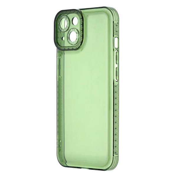 Silicone Crystal Diamond for iPhone 14, 2mm, transparent green 2