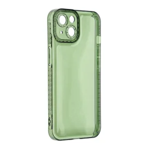 Силиконов Crystal Diamond за iPhone 14, 2mm, прозрачно зелен
